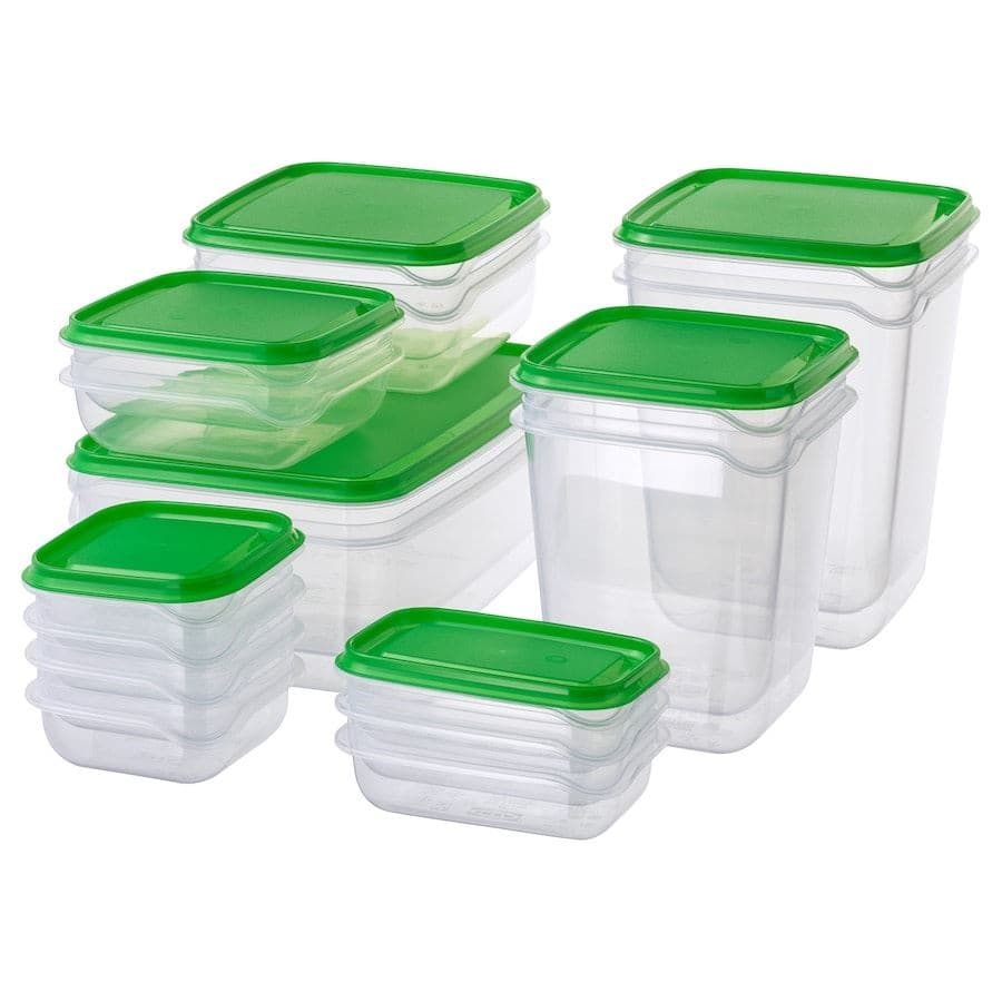 Set contenitori verdi 17 pezzi in offerta da Carrefour
