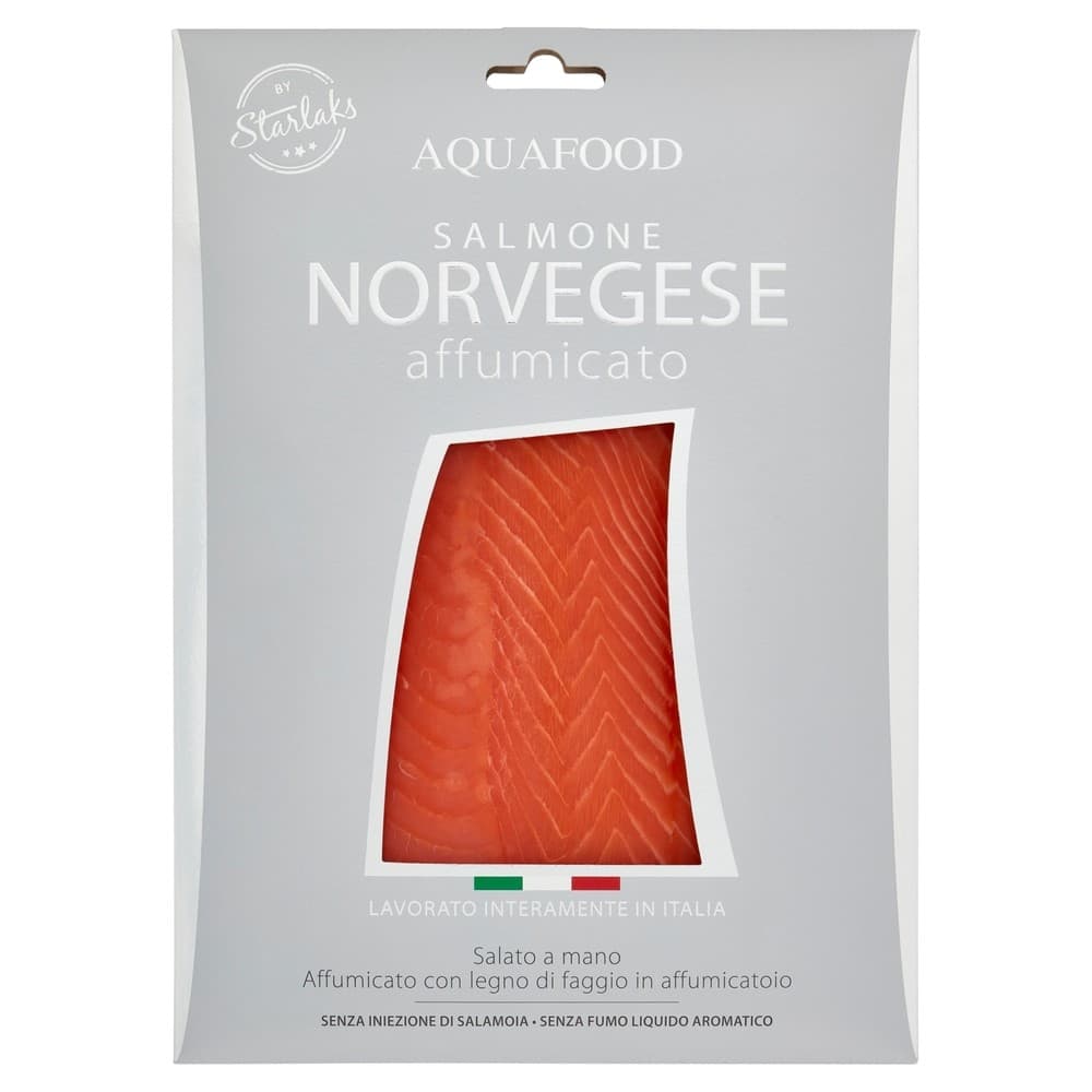 Aquafood salmone norvegese affumicato 100 g in offerta da Bennet