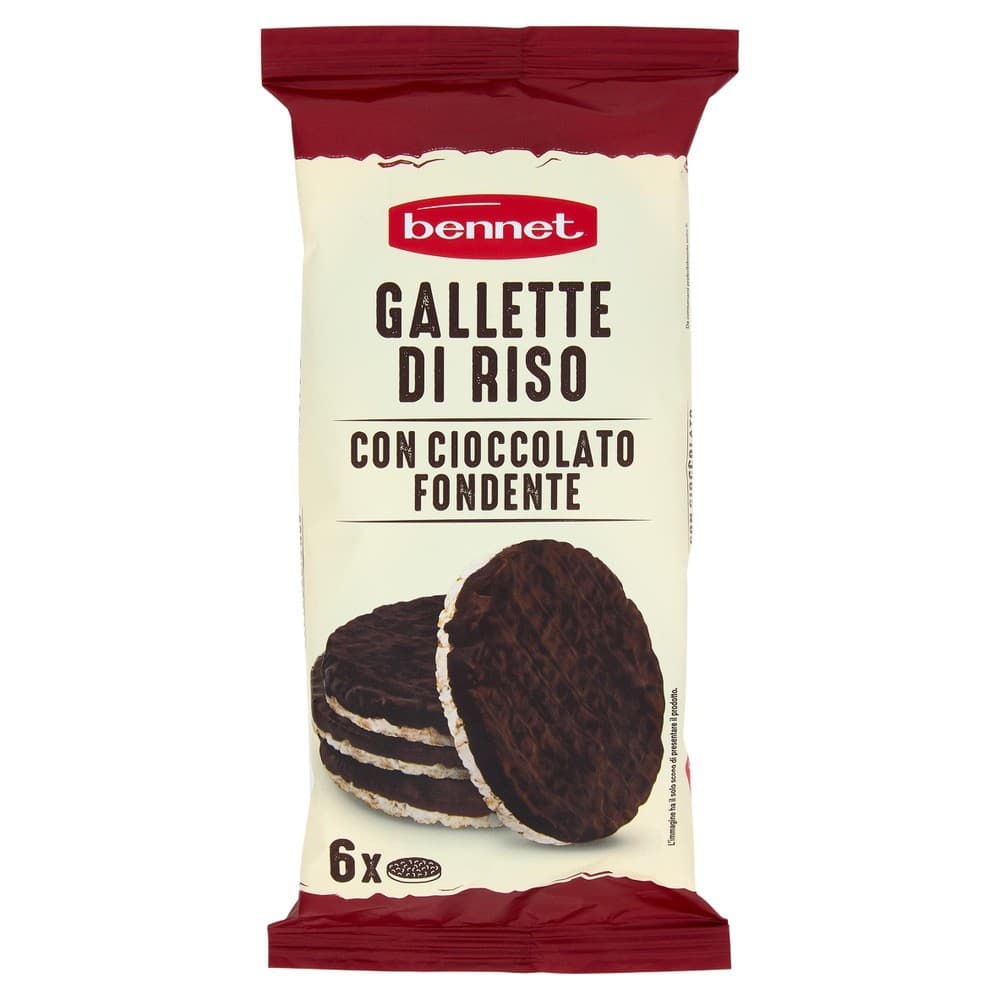 Gallette di riso con cioccolato fondente Bennet, 100 g – Bennet
