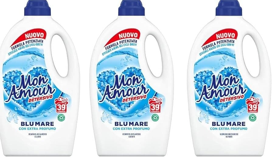 Mon Amour detersivo lavatrice blu mare, 3 x 1,56 L – Bennet