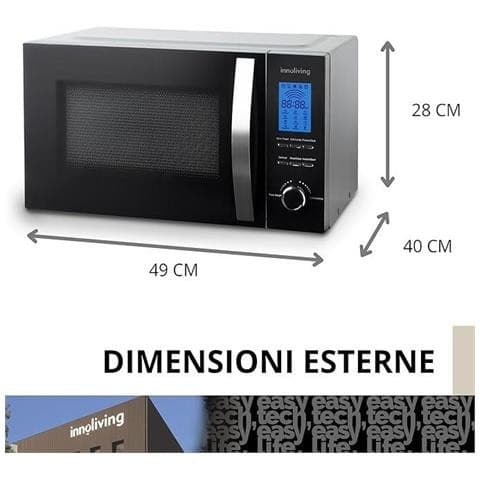 Forno a microonde con grill, 23 lt 800W 1000W – Carrefour
