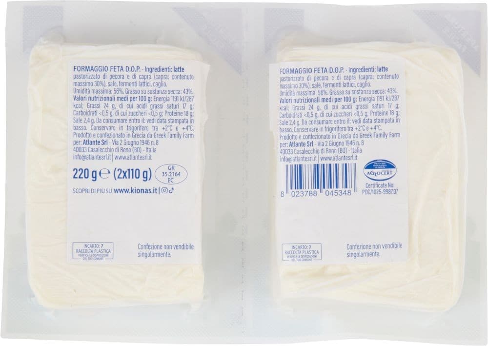 Feta DOP, 2x110 g – Esselunga