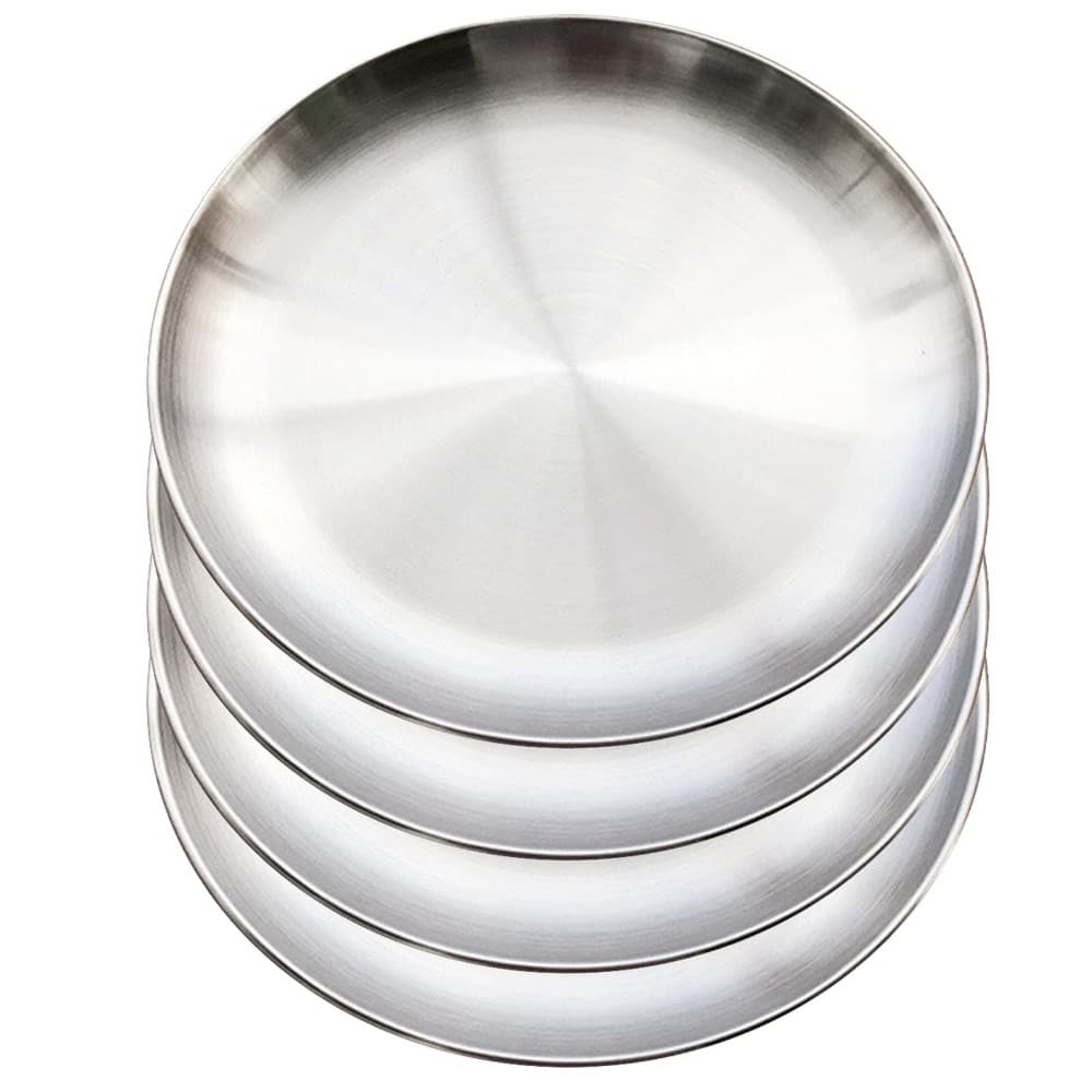 Piatti in acciaio inox, 4 pezzi Crofton – ALDI