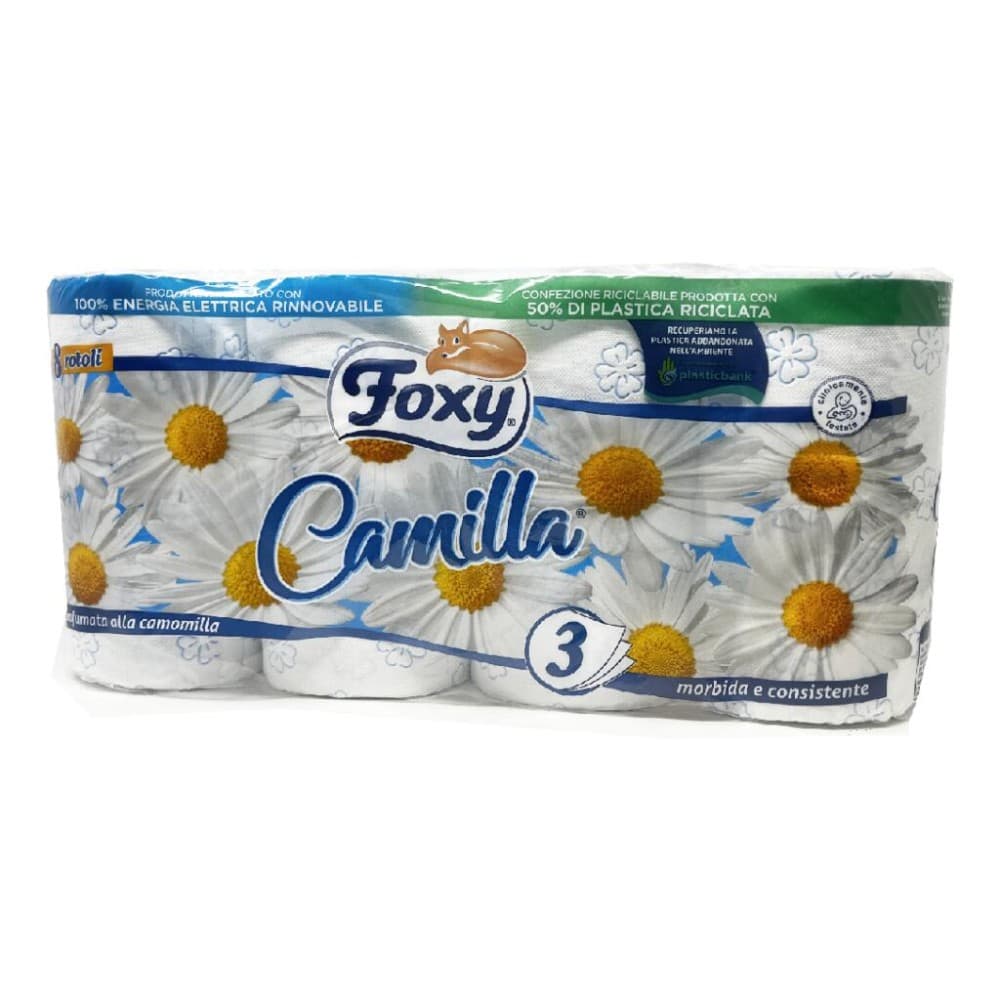 Carta igienica Camilla profumata 3 veli, 8 rotoli Foxy – Iper La grande i