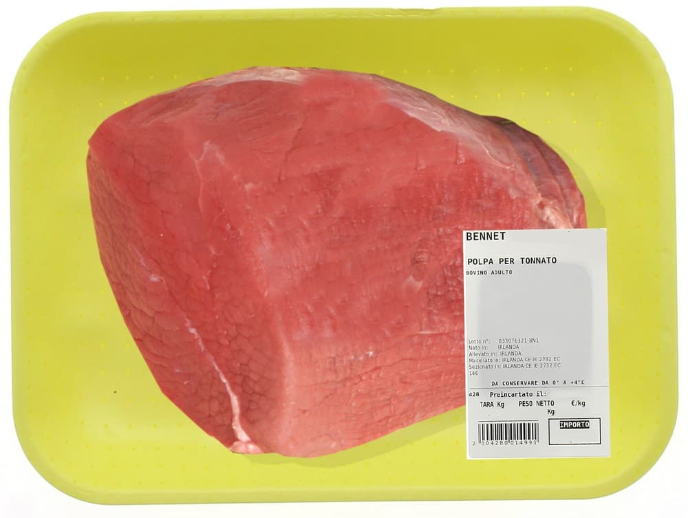 Polpa per tonnato bovino adulto, al kg – Bennet