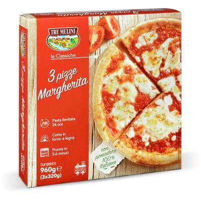 Pizza Margherita, 3 pz (960 g) Tre Mulini – Eurospin