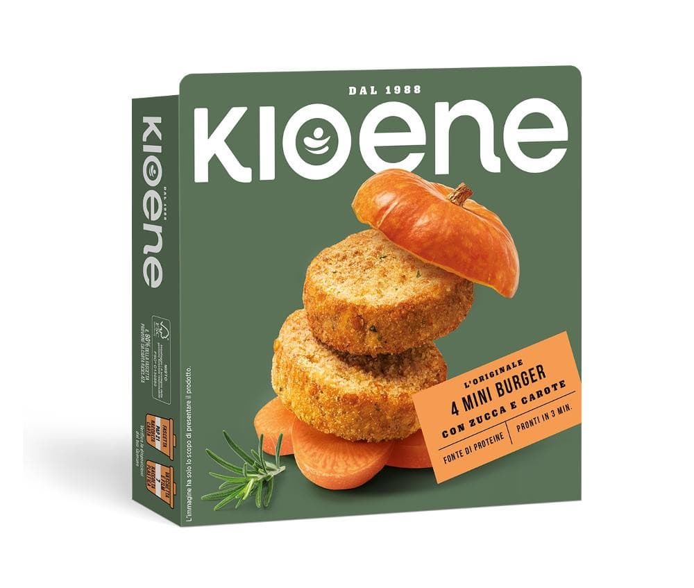 4 Mini Burger Kioene con zucca e carote, 400 g – Il Gigante
