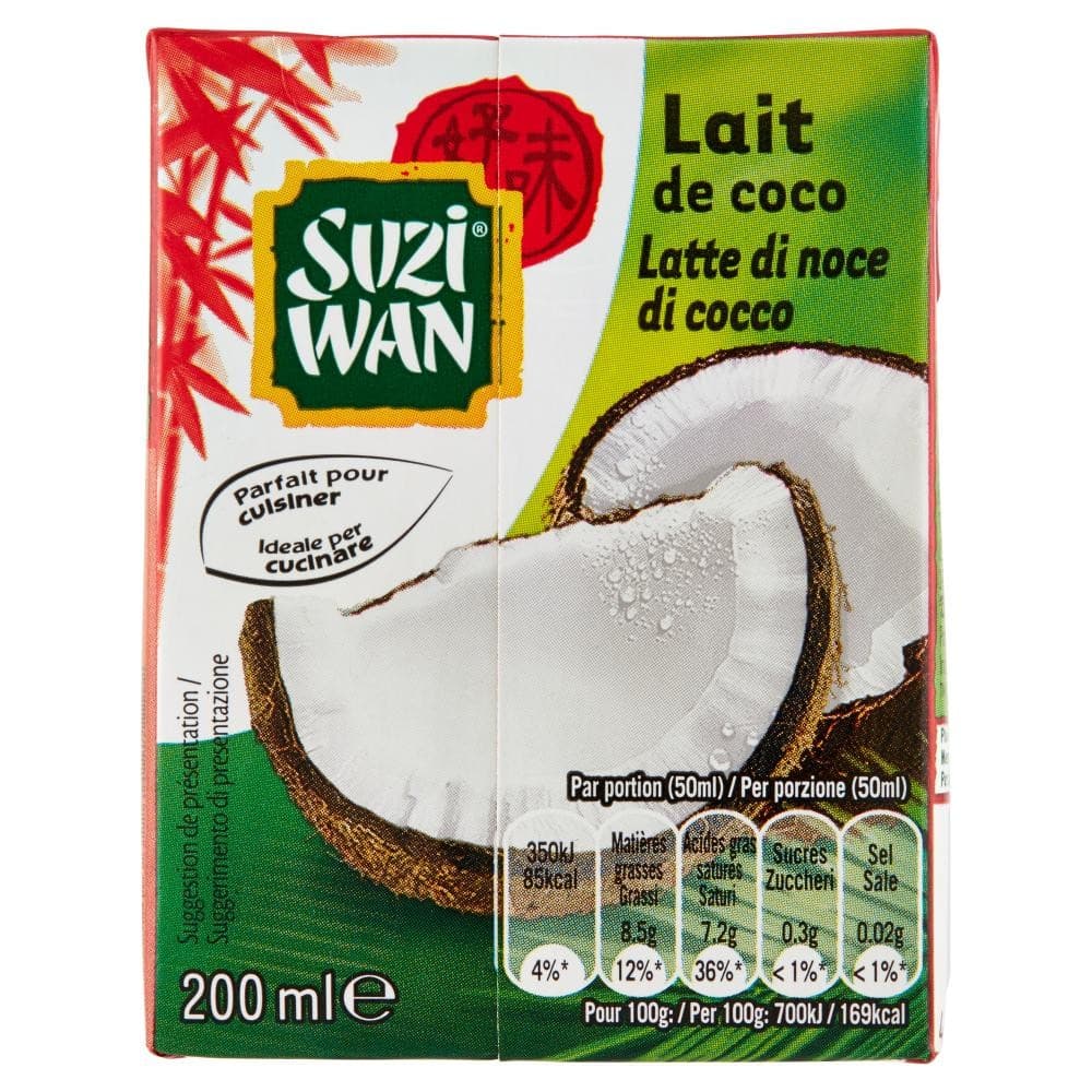 Latte di noce di cocco Suzi Wan, 200 ml – Il Gigante