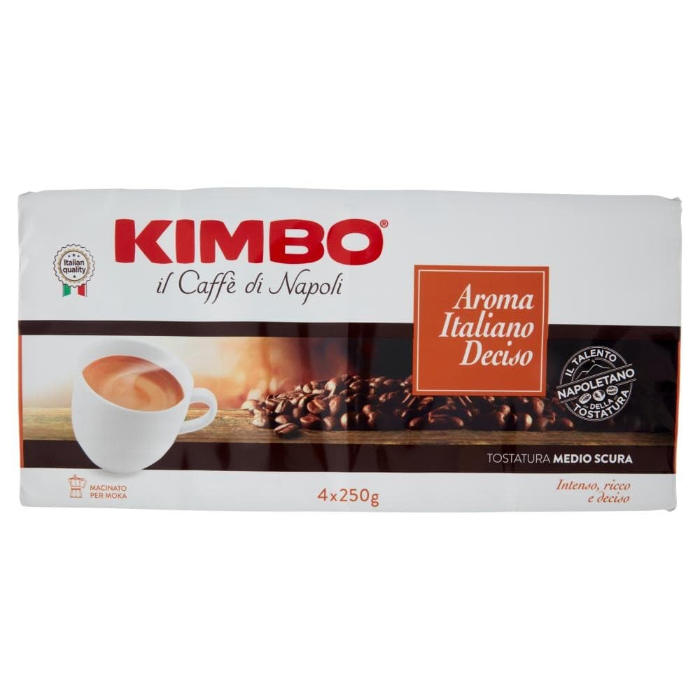 Caffè macinato aroma Italiano deciso Kimbo 250 g x4 in offerta da Iper La grande i