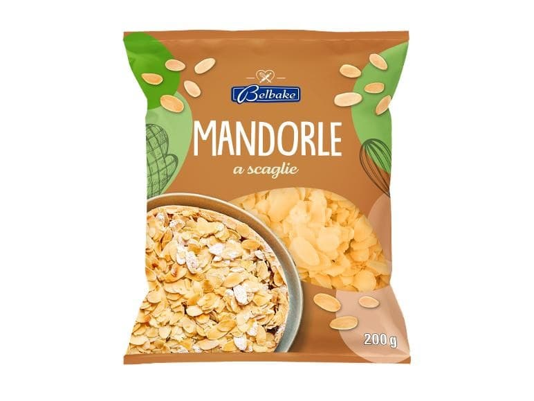 Mandorle a scaglie, 200 g confezione Belbake – Lidl