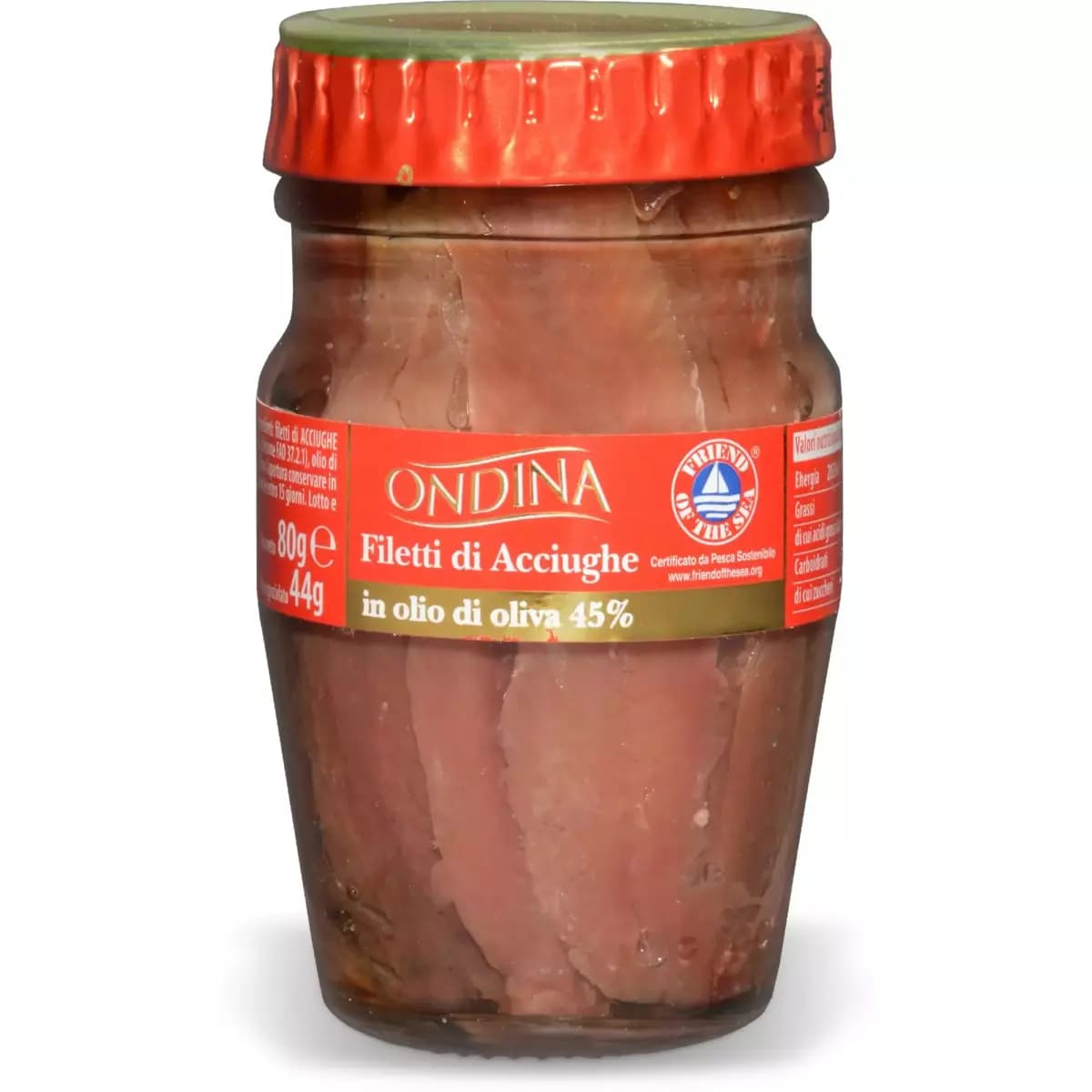 Ondina filetti di acciughe in olio di oliva, 80 g – Eurospin