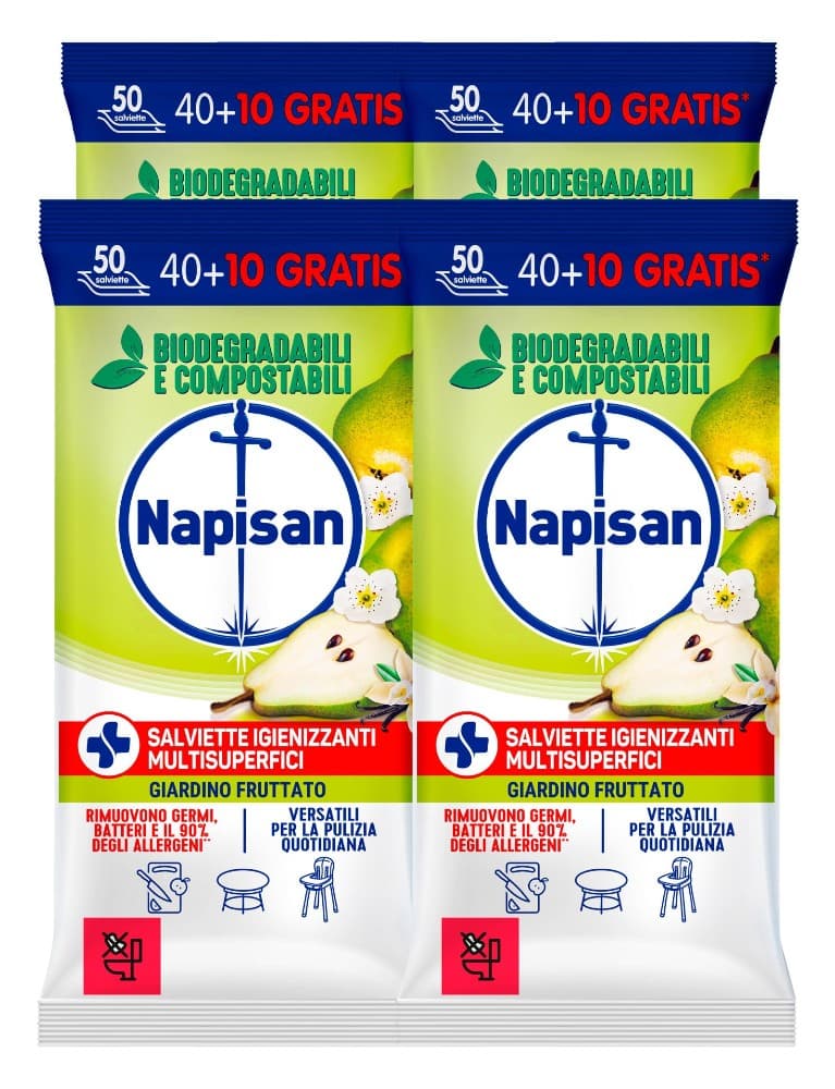 Napisan Salviette igienizzanti multisuperfici, 50 pezzi – ALDI