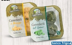 Canederli ai formaggi / agli spinaci, 320 g Alpenspitz – Eurospin