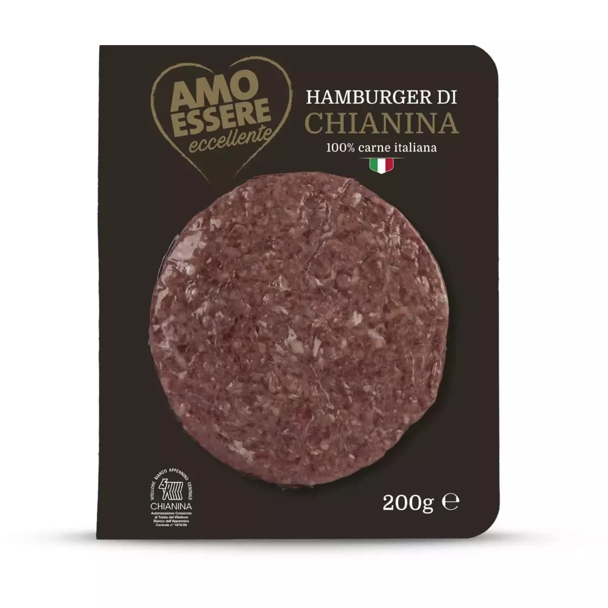 Amo Essere Eccellenty hamburger di Chianina, 200 g – Eurospin