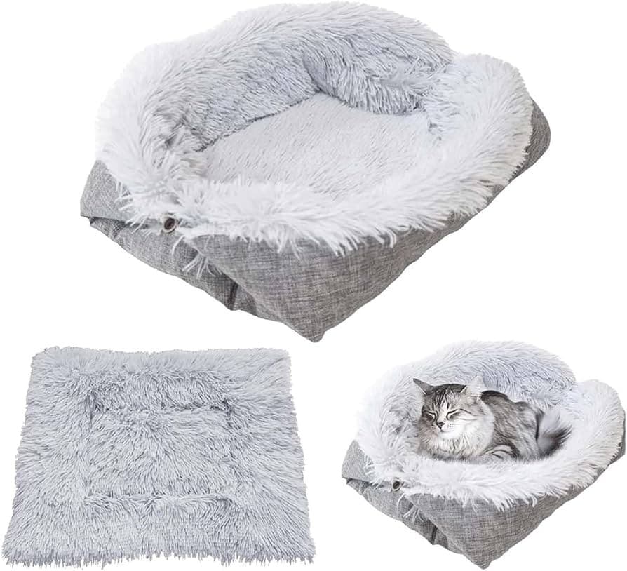 Lettino per gatti in peluche, 43x42 cm – Eurospin
