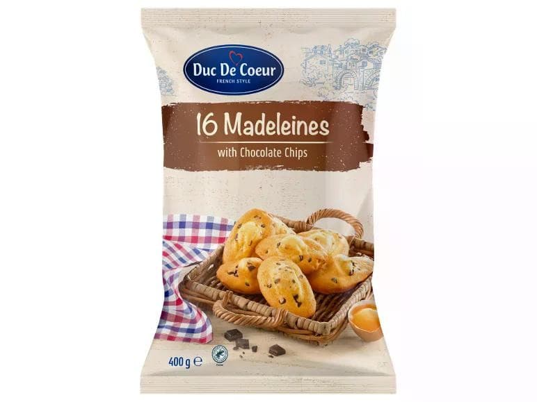 Duc De Coeur Madeleines con gocce di cioccolato 400 g in offerta da Lidl