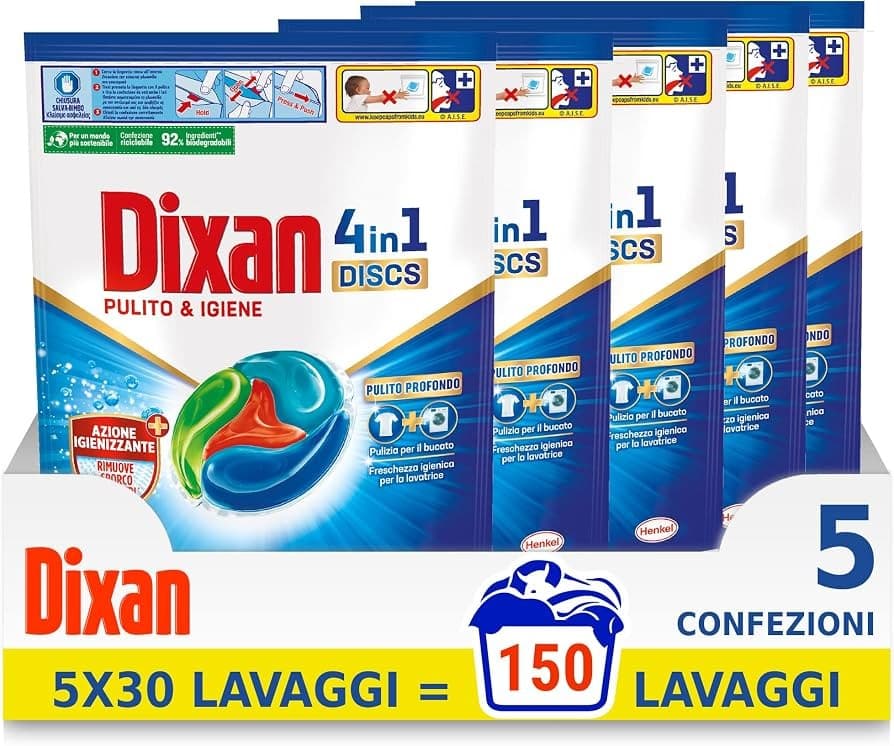 Dixan detersivo pre-dosato per lavatrice profumazioni assortite, 40, 44 o 60 caps – Iper La grande i