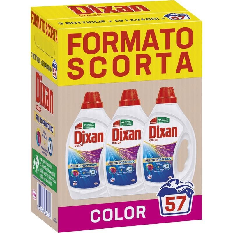 Dixan liquido Classico o Color, 3x19 lavaggi – Il Gigante