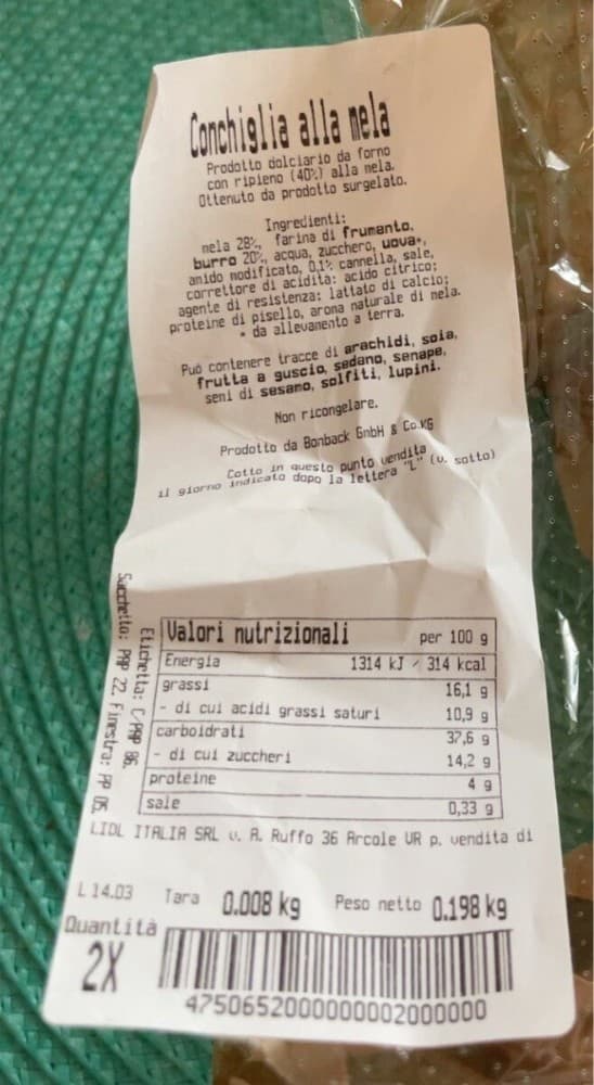 Conchiglia alla mela, 113 g – Lidl