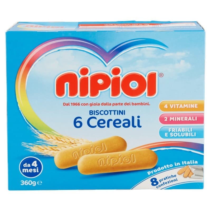 Biscotti Nipiol 6 Cereali, 360 g – Carrefour