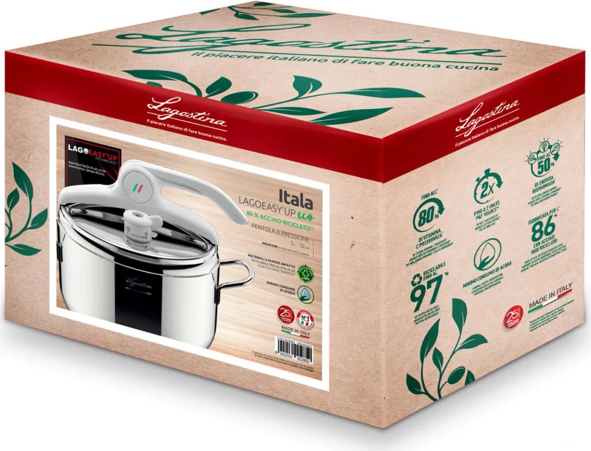 Pentole a pressione LagoEasy'Up in acciaio inox Lagostina in offerta da Iper La grande i