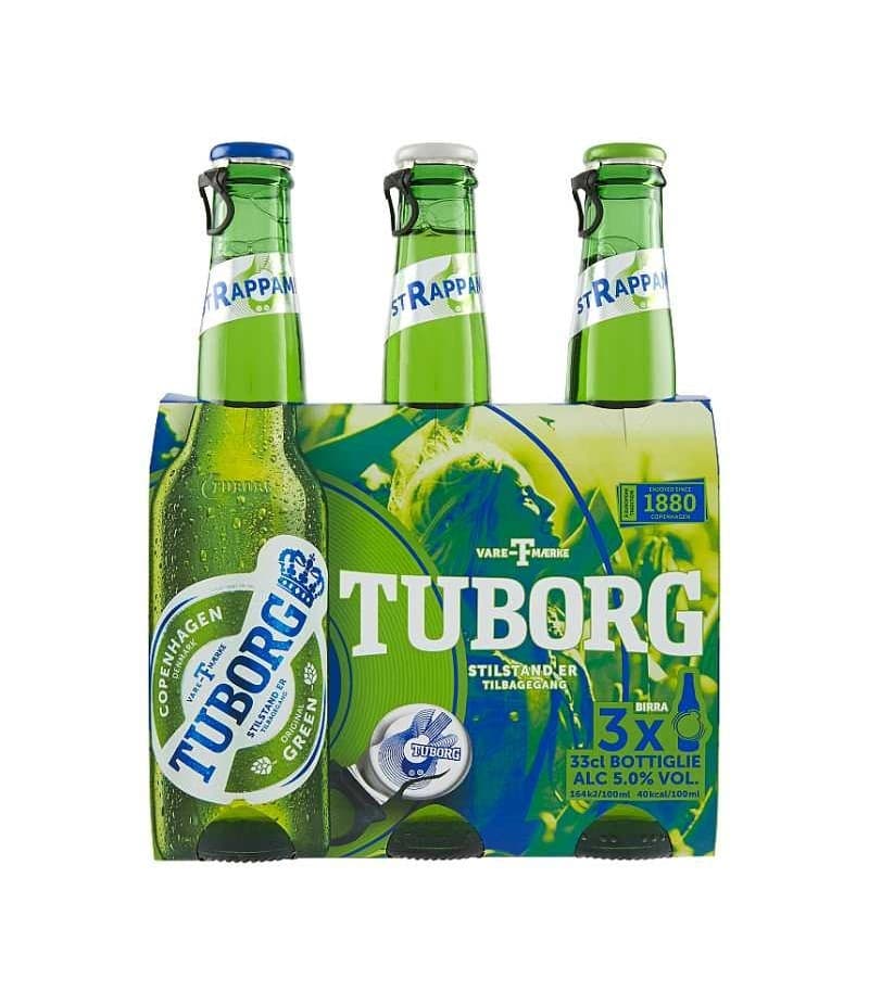 Birra Tuborg conf 3 pezzi da 330 ml cad in offerta da Carrefour