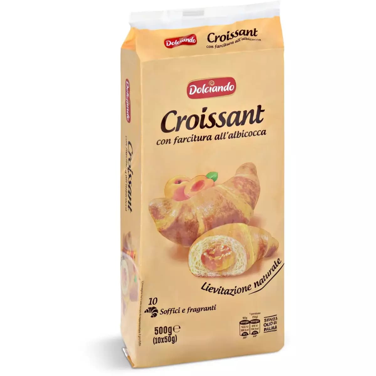 Dolciando croissant con farcitura all'albicocca, 10 pz, 500 g – Eurospin