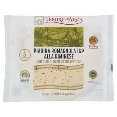 Piadina romagnola IGP alla riminese Tesori dell'Arca con olio extravergine di oliva, 360 g – Panorama