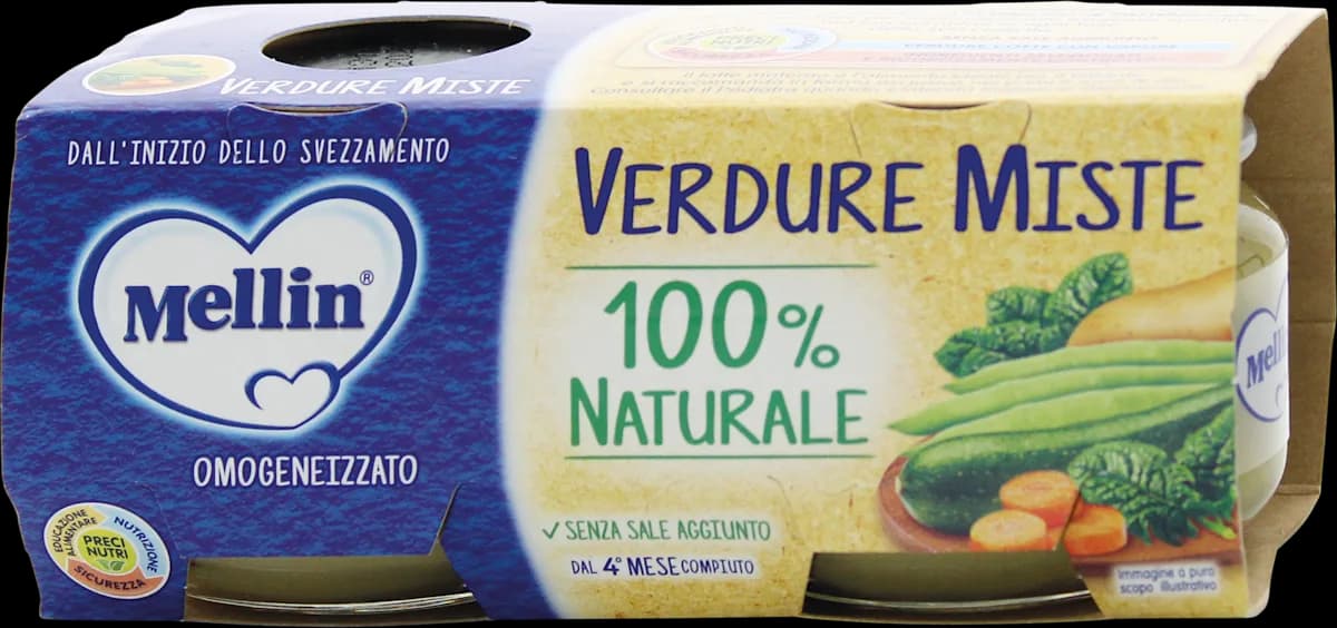 Omogeneizzato di verdure Mellin, 160 g – Bennet