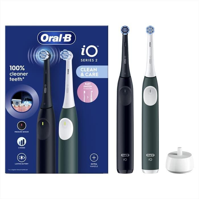 Oral-B Spazzolino Elettrico iO2 Nero/Verde DUO 2 spazzolini in offerta da Euronics