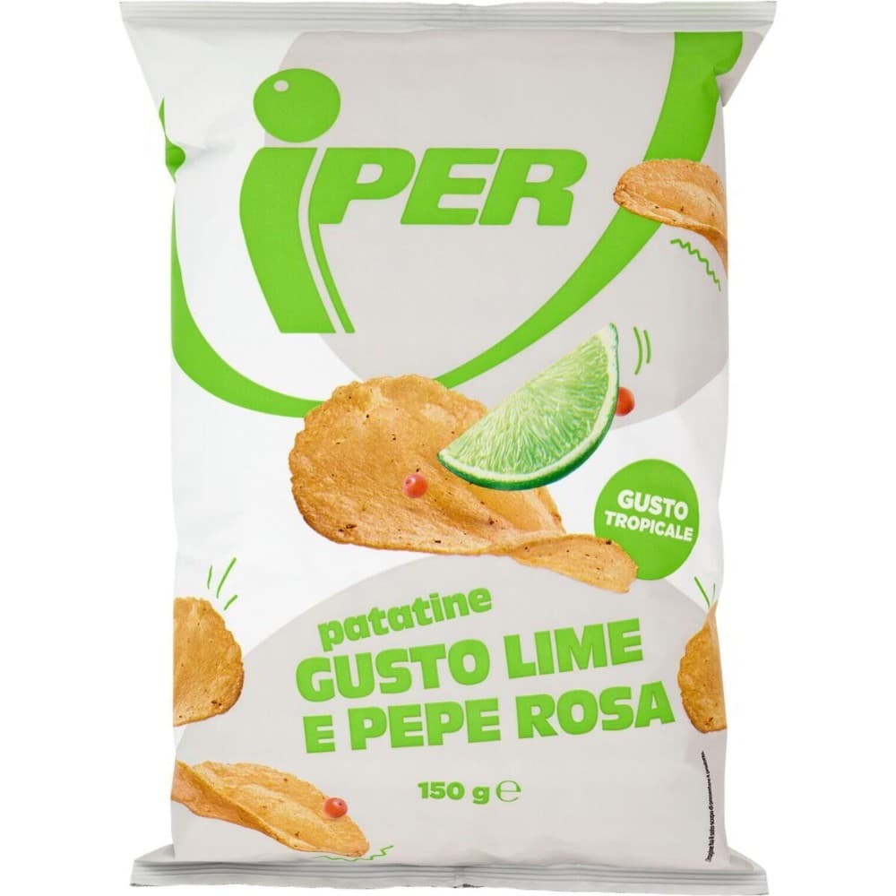 Iper patatine gusto lime e pepe rosa, pomodorini o piccante, 150 g – Iper La grande i