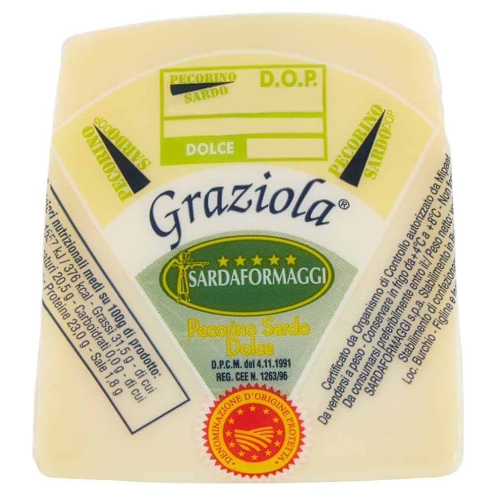 Pecorino Sardo DOP Dolce Graziola, 250 g – MD