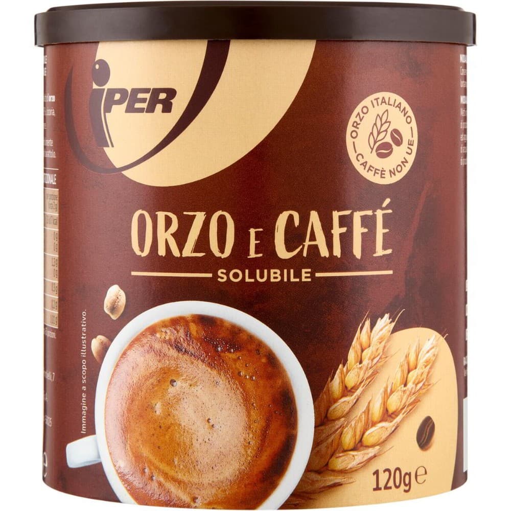 Orzo, orzo e caffè o cappuccino solubili, da 120 g a 250 g Iper – Iper La grande i
