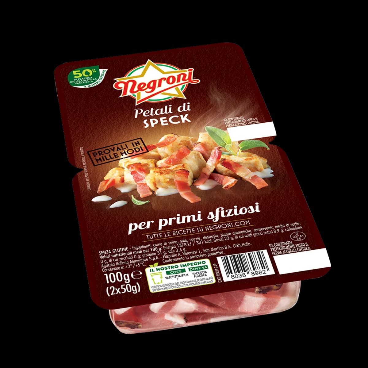 Petali di speck o stick di guanciale Negroni, 100 g – Panorama