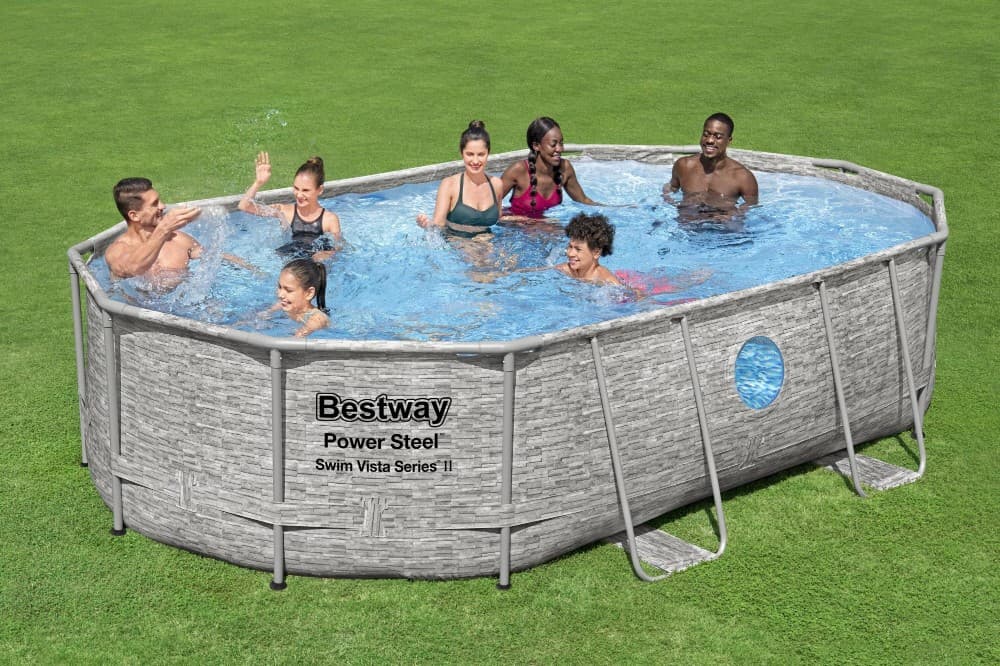 Piscina tubolare Swimvista L488xP305xH107 cm Bestway in offerta da Leroy Merlin