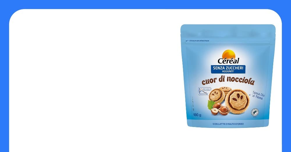Biscotti cuor di nocciola senza zuccheri aggiunti, 180 g Céréal – Bennet