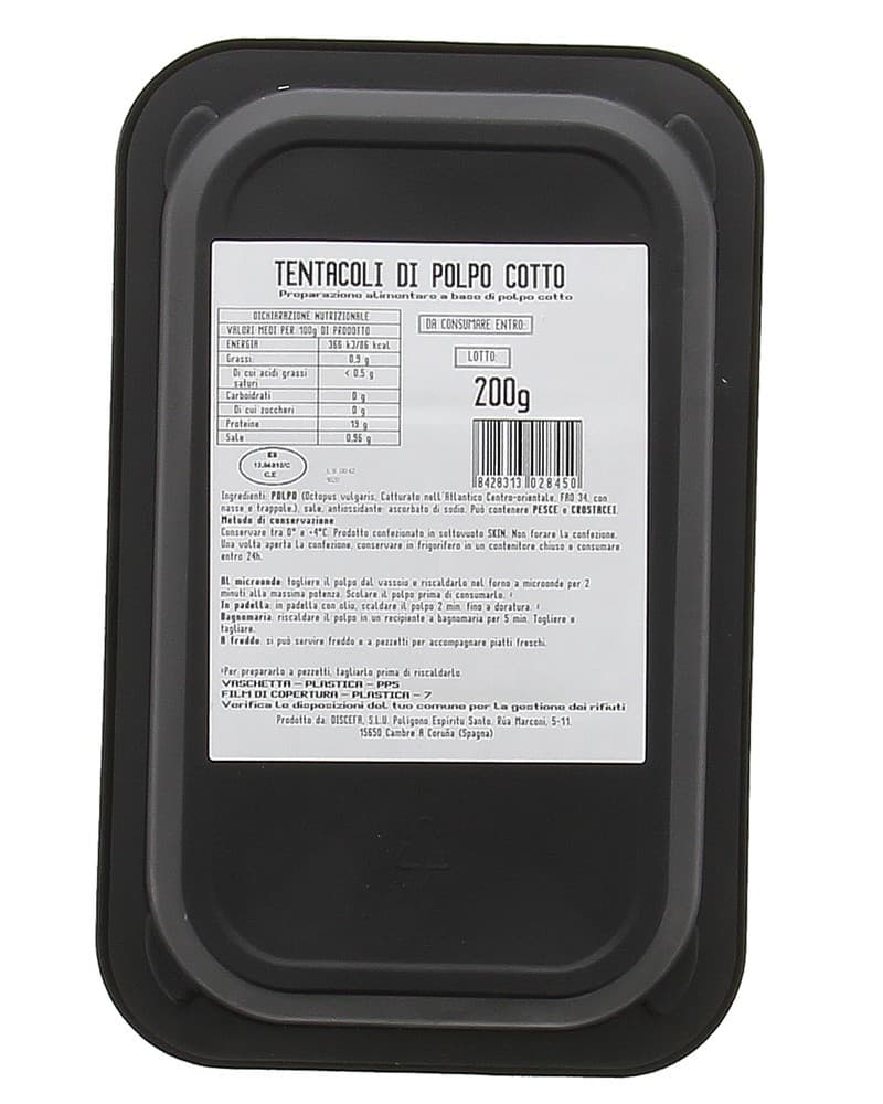Tentacoli di polpo cotto Skin g 200 in offerta da Bennet