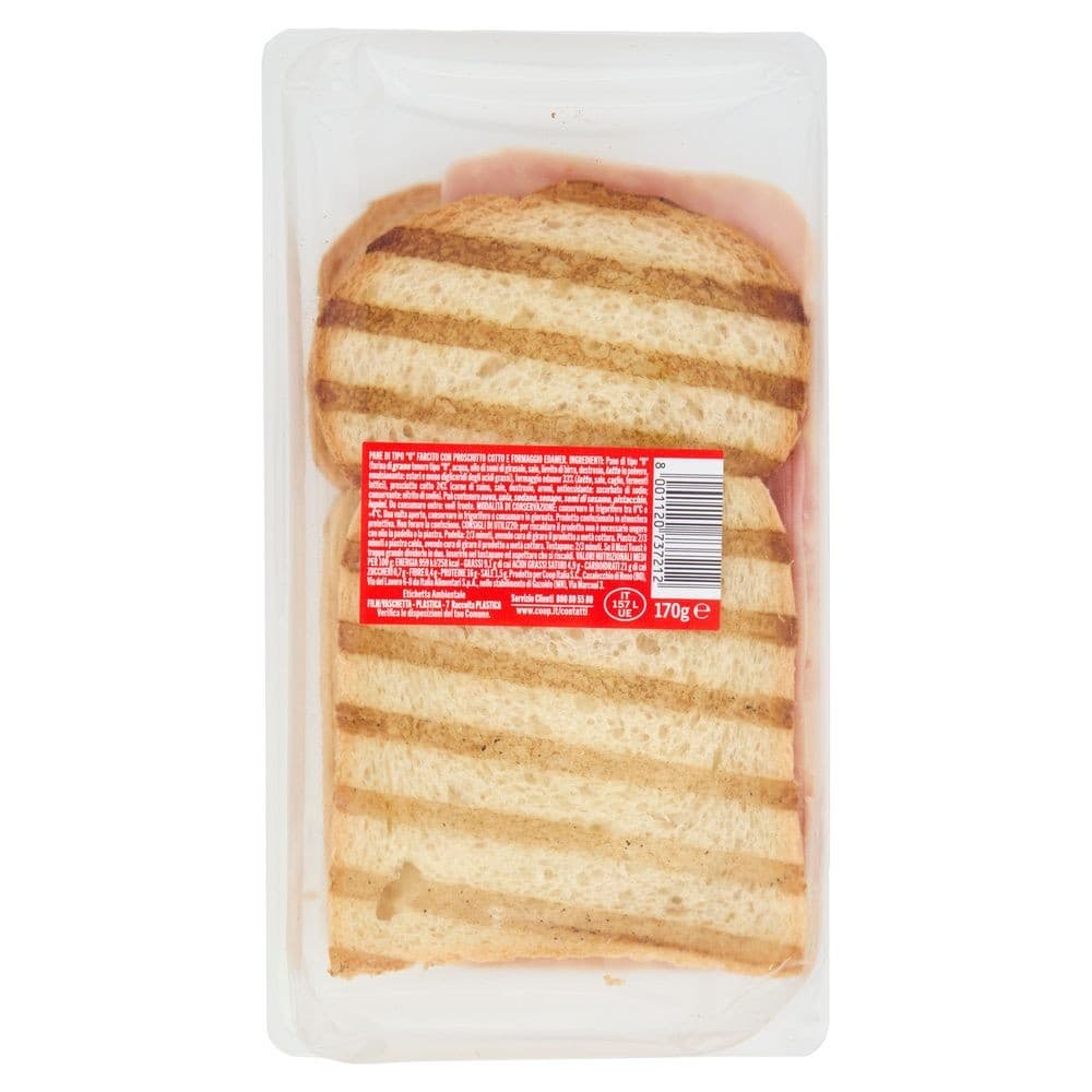 Toast prosciutto cotto e formaggio Ibis, 170 g – Il Gigante