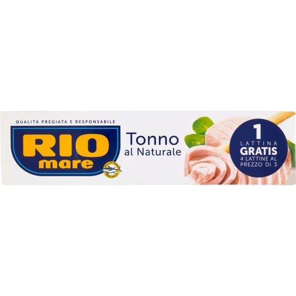 Rio Mare tonno al naturale 4x 80 g confezione in offerta da Lidl