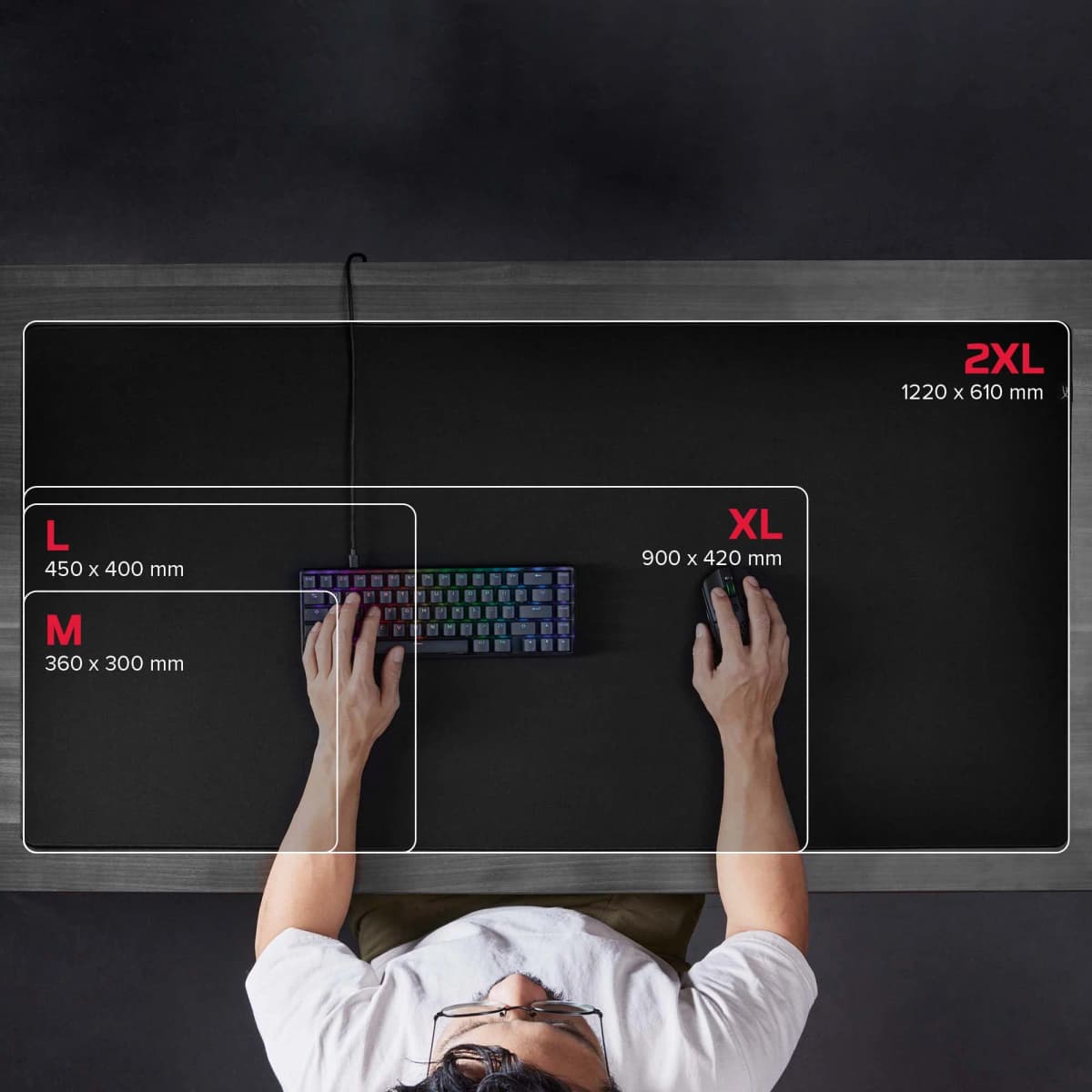 Mouse pad per gaming in tessuto (XL) HyperX Pulsefire Mat, XL – Comet