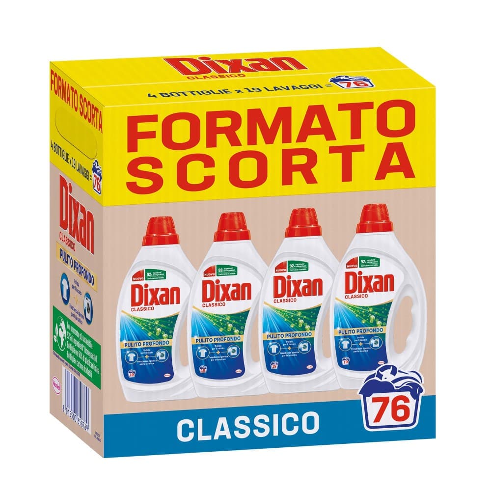 Detersivo liquido per lavatrice Dixan classico o color 76 lavaggi in offerta da Iper La grande i