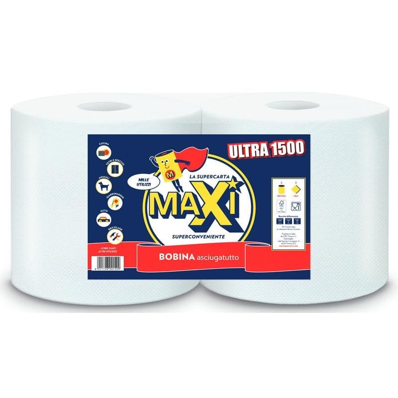 Maxi bobina Ultra 1500 2 Rotoli 2 Veli in offerta da Carrefour