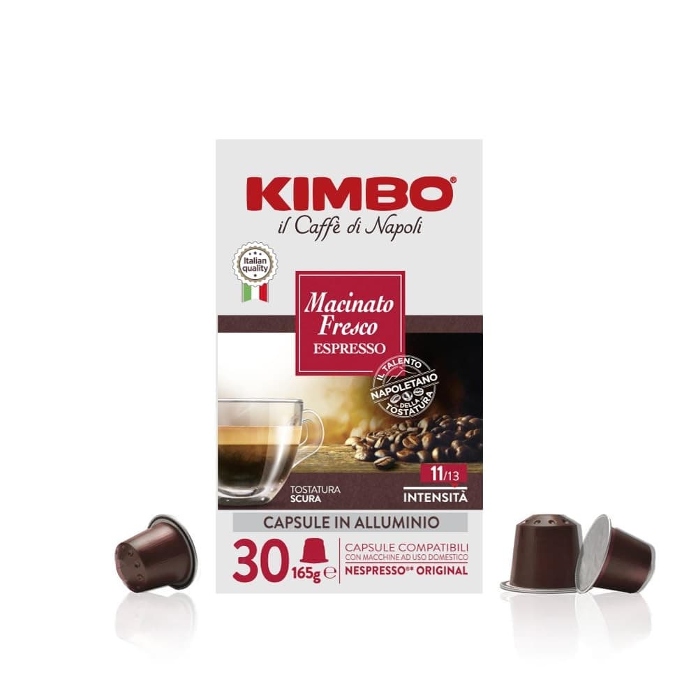 Capsule caffè macinato per moka compatibili Nespresso Kimbo, 30 capsule – Bennet