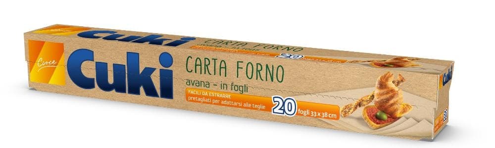 Cuki carta forno biodegradabile e compostabile, 20 fogli – Il Gigante