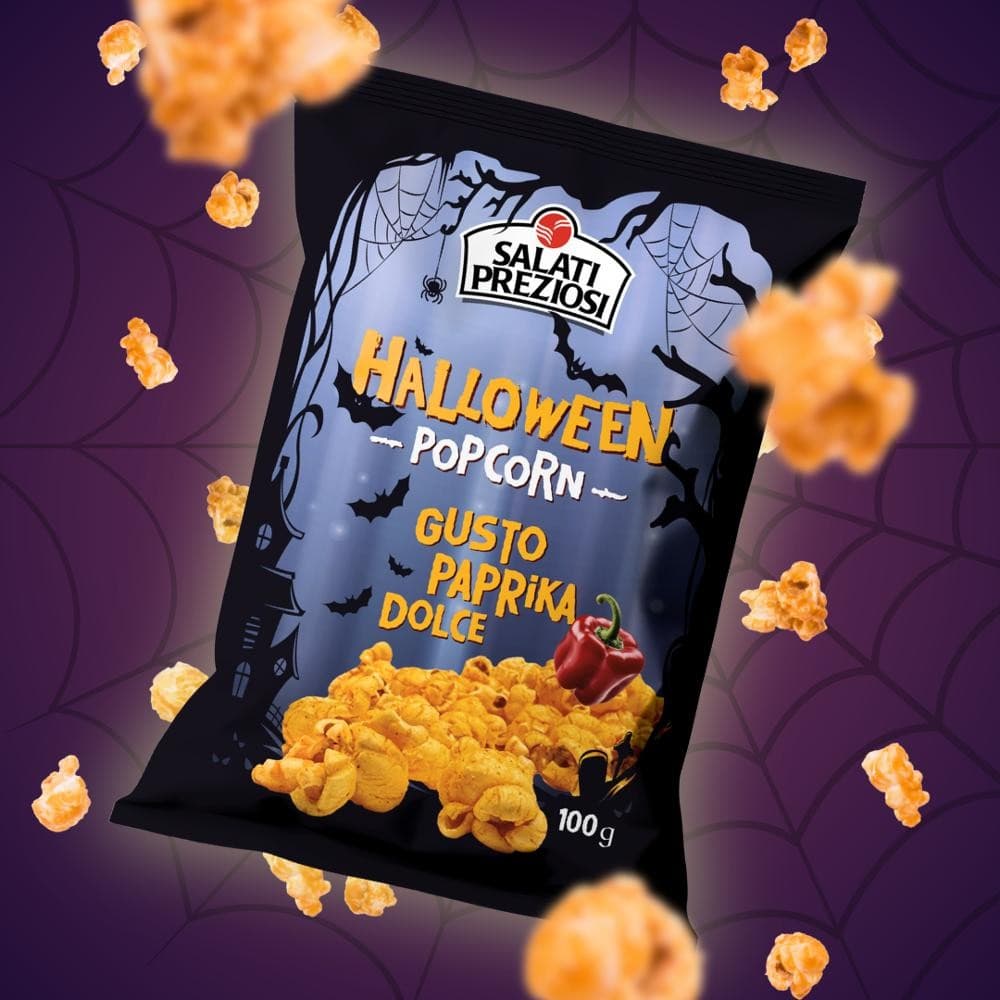Halloween Pop Corn Salati Preziosi gusto paprika dolce, 100 g – Il Gigante
