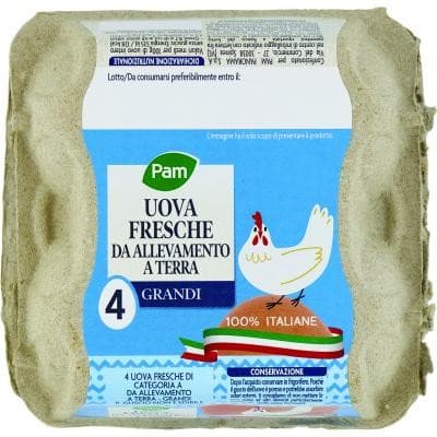 4 uova fresche grandi Pam, 4 uova – Panorama