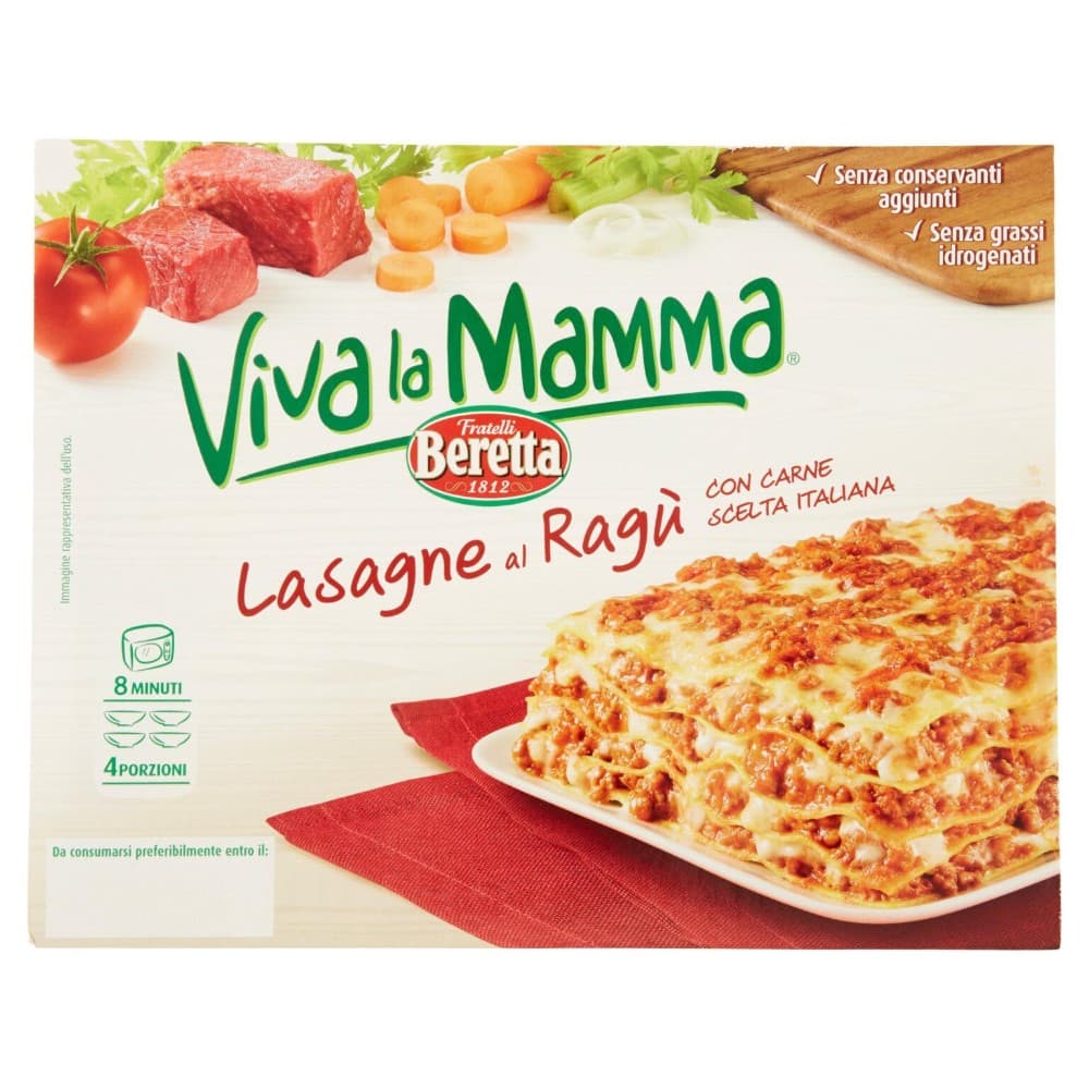 Lasagne al ragù Viva la Mamma Beretta 800 g in offerta da Il Gigante