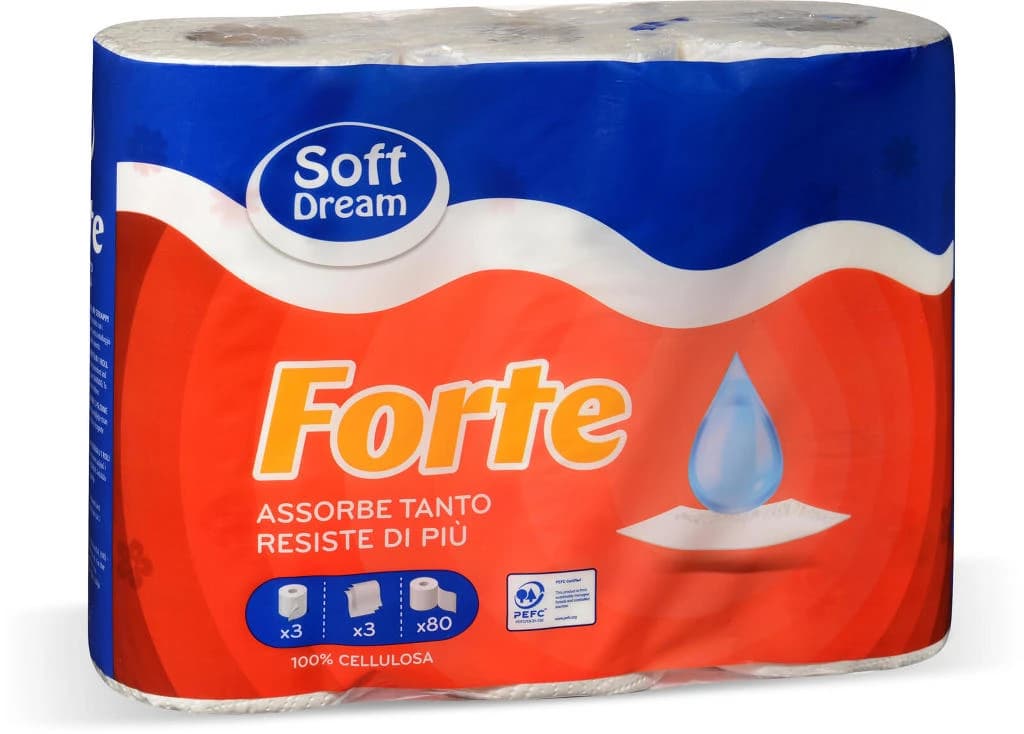 Asciugatutto Forte 3 rotoli Soft Dream in offerta da Eurospin
