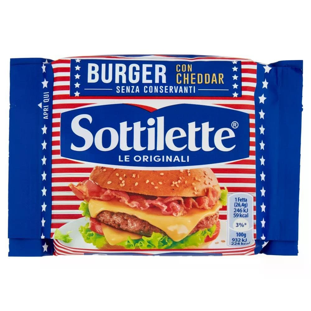 Sottilette burger con Cheddar 185 g in offerta da Carrefour