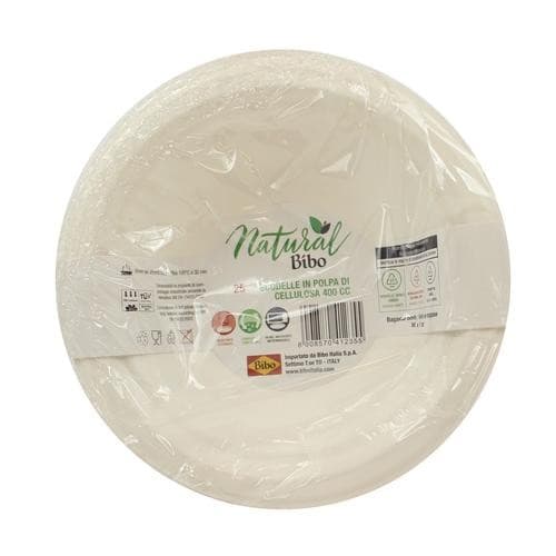 Piatti in polpa di cellulosa compostabili e biodegradabili, 25 pezzi Natural Bibo – Carrefour